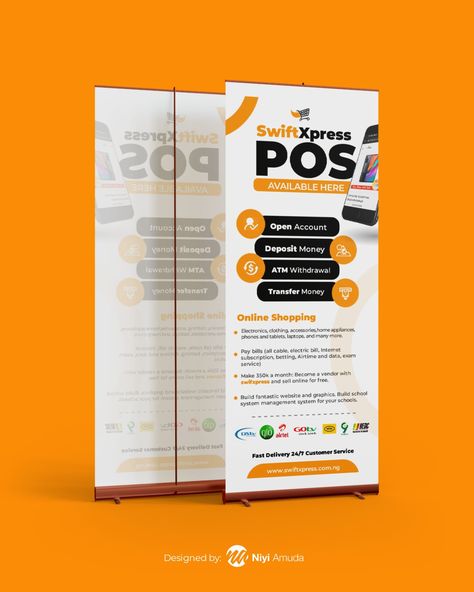 A roll up Banner Design by Niyi Amuda Pos Business Banner Design, Business Roll Up Banner Design, Roll Banner Design Creative, Creative Roll Up Banner Design, Banner Roll Up Design, Roll Up Banner Design Inspiration, Diy Banners, Roll Up Banner Design, Rollup Banner Design