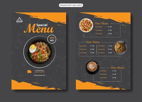 Vector food menu tamplete design | Premium Vector #Freepik #vector #italian-logo #food-sign #menu-logo #food-badge Graphic Design Brochure, Modern Food, Food Menu Design, Vector Food, Tv Screen, Restaurant Menu Design, Menu Board, Food Names, Silk Pajama Set