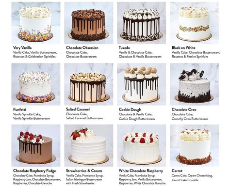 Different Flavors Of Cakes, Types Of Cakes Flavors, Cake Flavors And Fillings Combinations, Types Of Cake Flavors, Cake Flavors List, Cake Types, Best Cake Flavours, Wedding Cake Tasting, Cake Recipes Easy Homemade