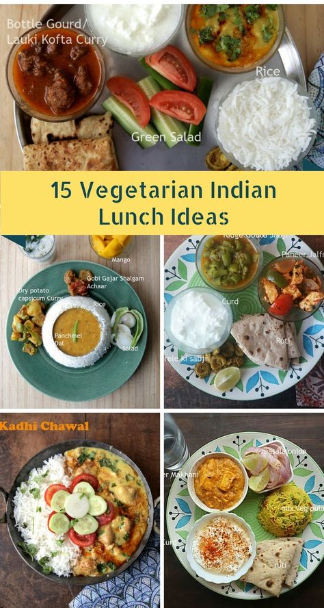 15 Vegetarian Indian Lunch Ideas - #vegetarian #lunchideas #indianfood Vegetarian Recipes Lunch Indian, Vegetarian Dishes Indian, Healthy Veg Lunch Recipes Indian, Healthy Lunch Ideas Indian, Quick Dinner Ideas Indian, Indian Healthy Lunch Ideas, Dinner Ideas Indian Vegetarian Recipes, Healthy Indian Lunch Recipes, Quick Indian Dinner Ideas