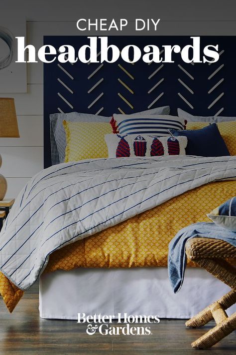 Fake Headboard Ideas, Diy King Size Headboard, Diy King Headboard, Bed Headboard Ideas, Cheap Headboard, Wallpaper Headboard, Cheap Diy Headboard, Headboard Makeover, Diy Headboard Ideas