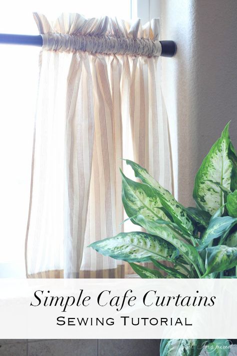 Simple Curtains Sewing Tutorial - an easy way to sew your own drapes! Curtains Sewing, Curtain Sewing Pattern, Curtain Tutorial, Simple Cafe, Homemade Curtains, Half Curtains, Blind Hem, No Sew Curtains, Sewing Machine Feet