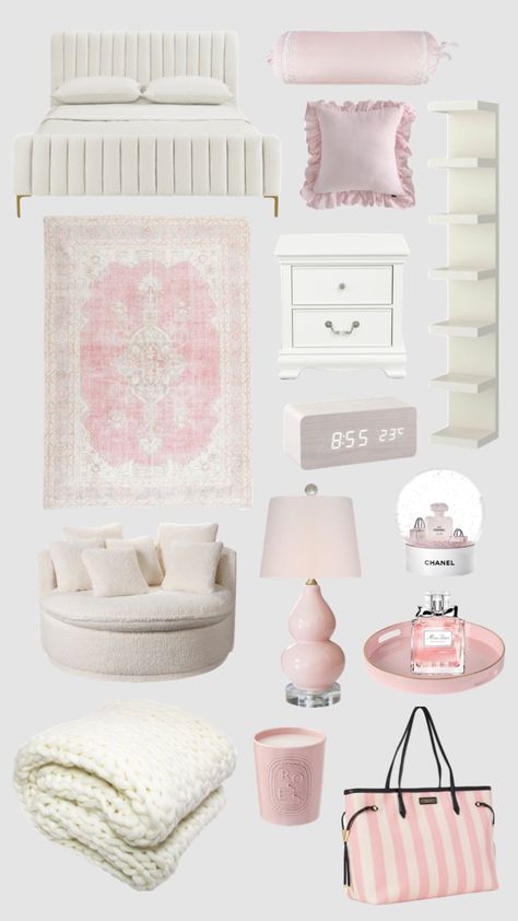 Pink Dorm Room Ideas, Dorm Room Pink, Pink Dorm Decor, Dorm Decor Pink, Pinterest Shuffle, Pink Dorm Room Decor, Room Decor Easy, Pink Dorm Rooms, Pink Dorm