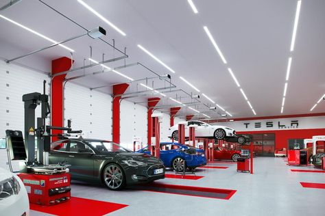 Car Showroom Design, Garage Workshop Plans, Automotive Shops, Volkswagen Touran, Mechanic Shop, Hyundai I10, Car Workshop, Automotive Repair Shop, Mechanic Garage