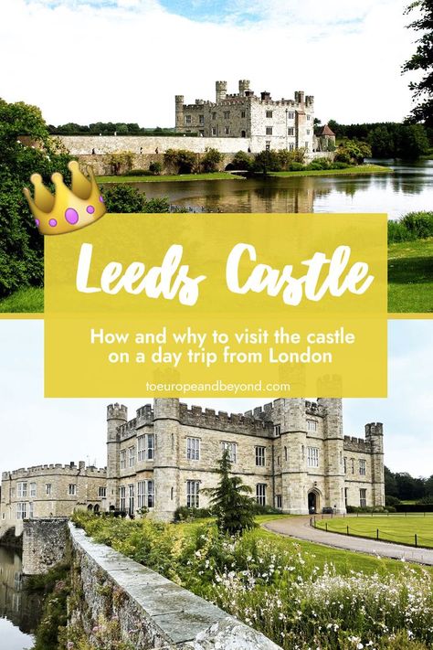 History and background on Leeds Castle, located just an hour south of London + useful travel tips for getting there! #ENGLAND #LEEDS #CASTLES #UK #TRAVEL #TRAVELTIPS #LONDON #EUROPE Scotland Travel Guide, Stay In A Castle, Leeds Castle, Castles In England, Day Trips From London, Things To Do In London, The Perfect Day, Scotland Travel, England Travel