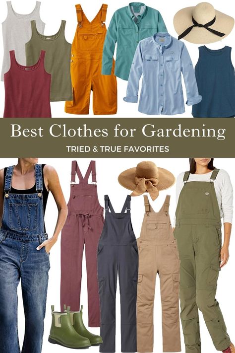 The Best Clothing for Gardening - Sugar Maple Farmhouse Farming Outfits, Gardening Pants, Gardening Clothes, Gardening Shoes, Quick And Easy Food, Garden Clothing, Garden Party Outfit, Shoe Art Drawing, Garden Fashion