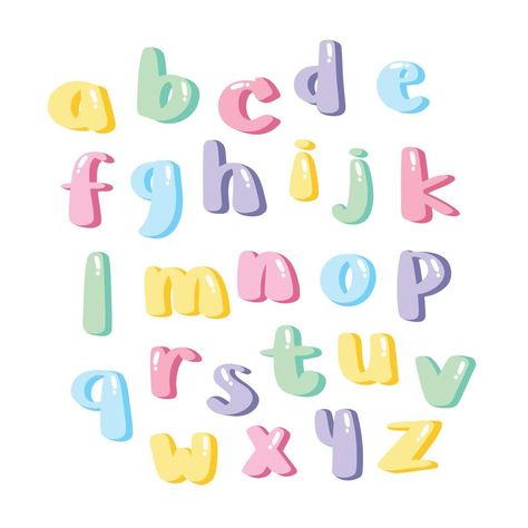 Different Types Of Letters Fonts, Letters Alphabet Aesthetic, Lettering Fonts Colorful, Fonts Ideas Alphabet, Half Block Letters Font, Cute Alphabet Fonts, Doodle Fonts Alphabet, Cute Fonts Alphabet Doodles, Fonts For Procreate