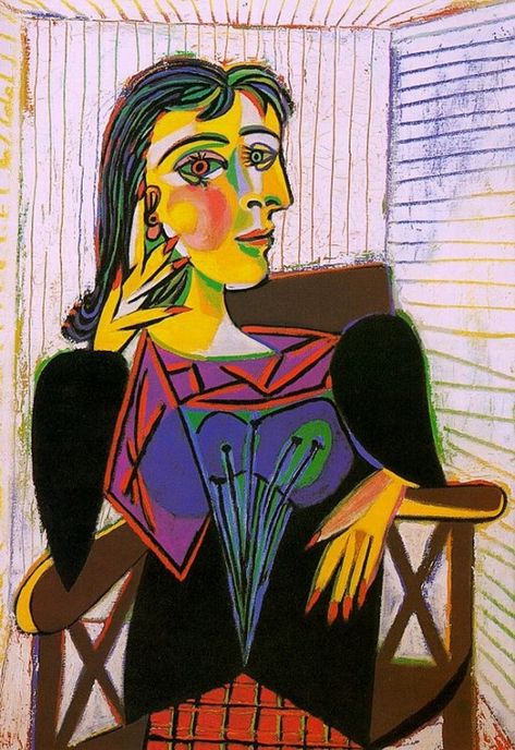 Dora Maar Picasso, Pablo Picasso Portrait, Cubist Portraits, Picasso Cubism, Picasso Portraits, Art History Lessons, Cubist Paintings, Dora Maar, Pablo Picasso Art