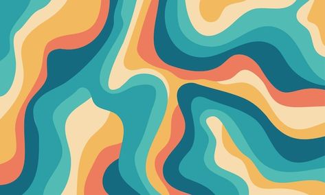 Abstract colorful wavy groovy psychedeli... | Premium Vector #Freepik #vector #background #banner #pattern #poster Groovy Swirl Background, Groovy Lines Wallpaper, Colourful Ipad Wallpaper, Chromebook Backgrounds Aesthetic, Groovy Homescreen, Groovy Wallpaper Laptop, Neocities Backgrounds, Colorful Laptop Wallpaper, Groovy Desktop Wallpaper