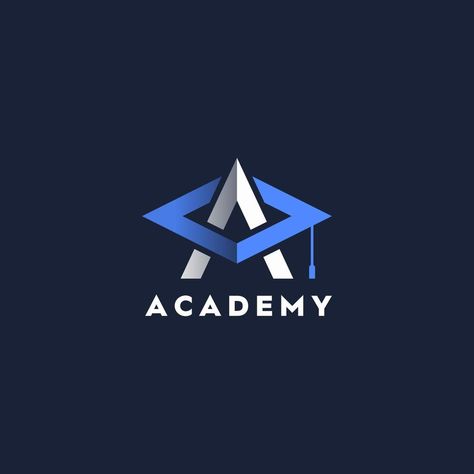 initial letter A Academy logo School Logo Design Creative, Academy Logo Design Ideas, Academy Logo Design, Math Logo, Academy Design, Sports Academy, Education Logo Design, Employee Experience, Academy Logo