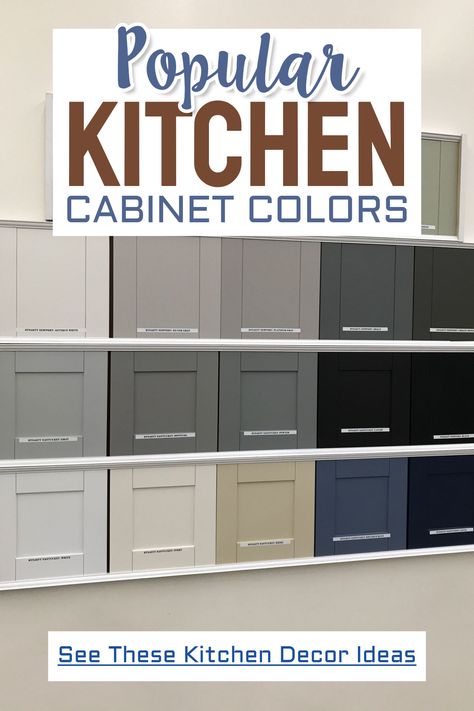 Kitchen makeovers on a budget with Popular kitchen cabinet color schemes for painting kitchen cabinets Kitchen Cabinet Paint Colors With Brown Countertops, Pretty Kitchen Cabinet Colors, Color Schemes For Kitchen Cabinets, Bath Cabinet Colors, Small Kitchen Colors Schemes Paint, Small Kitchen Colors Schemes, Kitchen Cupboard Colours, Small Kitchen Colors, Cupboard Colors