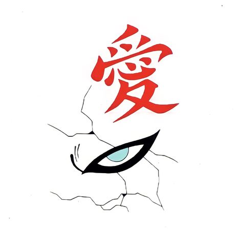 Gara Head Tattoo, Gaara Face Tattoo, Gara Love Tattoo, Garra Tattoo Design, Garra Drawing, Gaara Tattoo Wallpaper, Shinra Tattoo, Demon Slayer Marks Ideas, Gara Tattoos Naruto