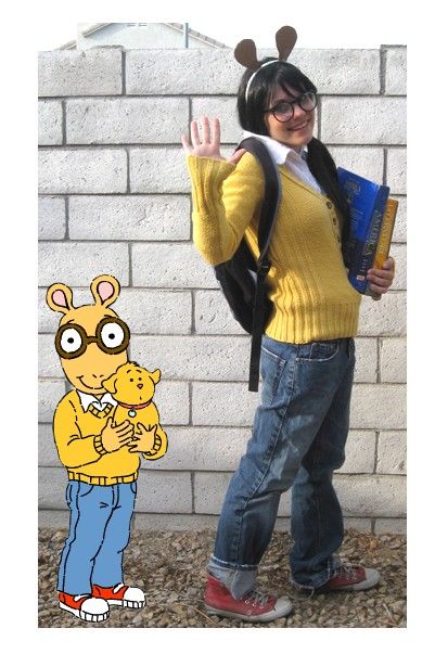 Arthur costume PBS storybook character kids Character Day Spirit Week, Arthur Costume, Book Character Costume, Cute Dog Halloween Costumes, Book Parade, Storybook Character Costumes, Book Characters Dress Up, Arthur Read, Literacy Week