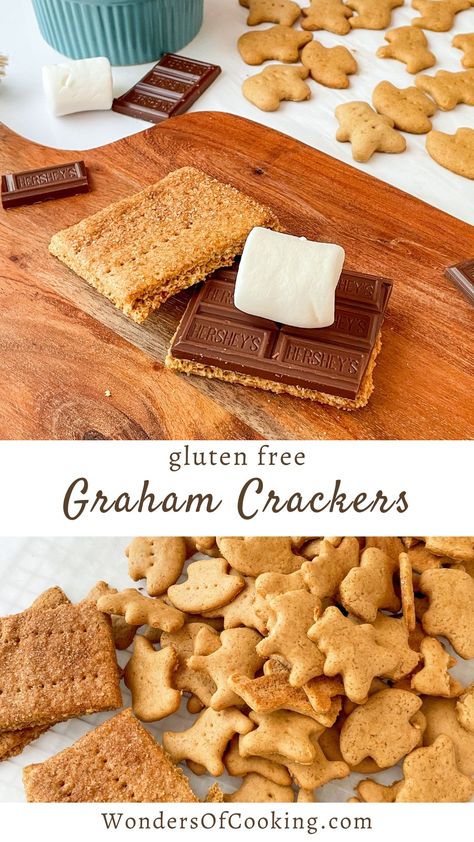 Gluten Free Graham Cracker Recipe Gluten Free Peach Recipes, Gluten Free Graham Cracker Recipe, Healthy Graham Crackers, Graham Cracker Recipe, Gf Graham Crackers, Graham Cracker Butter, Icing Chocolate, Cracker Recipe, Graham Cracker Recipes