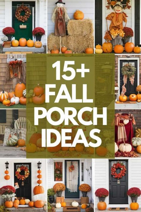 Fall Foliage Ideas to Embrace the Season’s Cozy Splendor: Fall is the perfect time to showcase the beauty of fall foliage on your porch. Decorate with colorful leaves. pumpkins. and gourds to create a vibrant and festive display. Add comfortable seating and throw blankets for a cozy and inviting atmosphere. Enjoy the beauty of nature while relaxing on your porch design. https://ostrali.com/fall-porch/ Fall Porch Ideas, Fall Porches, Cozy Porch, Outdoor Fall Decor Ideas, Outdoor Living Ideas, Pumpkins And Gourds, Diy Wooden Crate, Elegant Pumpkins, Fall Bedroom Decor