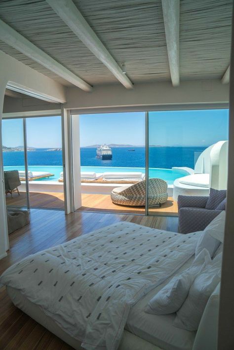 Cavo Tagoo Mykonos, Dream Beach Houses, Luxury Lifestyle Dreams, Dream Beach, Dream Travel Destinations, Beautiful Villas, Vacation Places, Beautiful Places To Travel, Home Decor Tips