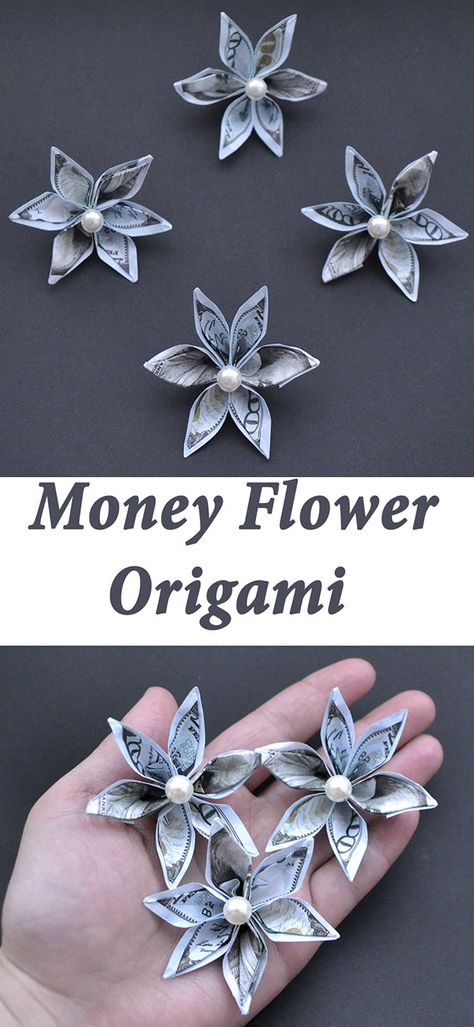 Money Gift Ideas With Flowers, Money Flower Leis For Graduation, Folding Dollars Into Flowers, Money Lei Flower, How To Make A Flower Out Of A Dollar Bill, Money Lei For Wedding, How To Make Butterflies Out Of Money, Graduation Money Bouquet Diy, How To Make Dollar Bill Flowers