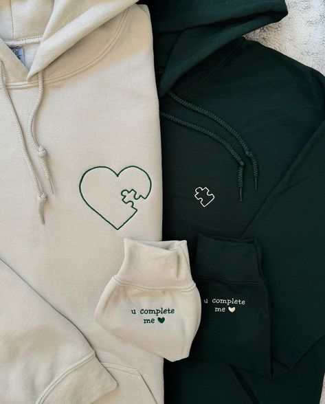 If this got sent this to you, you owe them matching hoodies🤭💕 Which one would you get?💖 This gift is something they will wear forever & when they wear it they’ll be reminded of how much love & appreciation you have for them🫶🏼 SHOP NOW~Link in bio<3 ~~ #anniversary #anniversarygift #gift #embroiderymachine #embroidery #custominitials #asmr #embroideryasmr #SmallBusiness #bfgiftideas #gfgiftideas #boyfriendgiftideas #girlfriendgiftideas #matchingcouplesoutfits #matchingcouples #matchingco... Diy Couples Hoodies Ideas, Matching Hoodies Embroidery, Couple Hoodie Embroidery Ideas, Bf And Gf Hoodie, Custom Hoodie Ideas For Boyfriend, Couples Matching Gifts, Matching Hoodies Ideas, Hoodies With Embroidery, Diy Embroidered Sweatshirt For Boyfriend