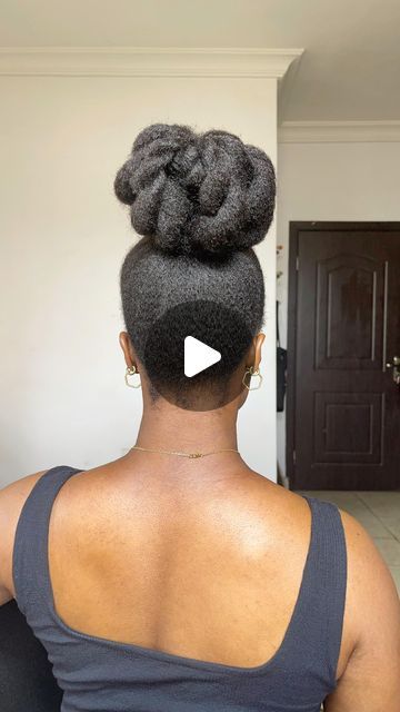 Eveh || Natural Hair Guru on Instagram: "No need for gel or heat. SAVE THIS HAIR STYLE FOR LATER📌 - #naturalhair #updo #topknot #highbun #noheathairstyles #nogelhairstyles #4chairstyles #hairgrowthjourney #bighairbigdreams #naturalhairstyles #updostyles #kinkynaturalhair" Natural Hair Styles No Gel, No Gel 4c Hairstyles, Styling Gel Hairstyles For Black Hair, Natural Hair Bun Styles Updo, 4c Bun Hairstyles, How To Style 4c Natural Hair, 4c Hair Updo, No Gel Hairstyles Natural Hair, Natural Updo Hairstyles