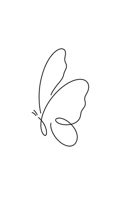 Line Easy Drawing, Cute One Line Drawings, Easy Line Sketches, Butterfly Lines Tattoo, Tattoo Ideas Aesthetic Simple, Single Line Butterfly Drawing, Butterfly Henna Simple, Line Art Design Butterfly, Cute Thing To Draw Simple Aesthetic