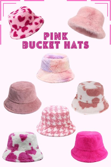 Pink Buckets Hats, Faux Fur Bucket Hats, Hats for Women Fuzzy Bucket Hat Outfit, Bucket Hat Outfit, Pink Bucket Hat, Fuzzy Bucket Hat, Faux Fur Bucket Hat, Fur Bucket, Fur Bucket Hat, Hat Outfit, Pink Faux Fur