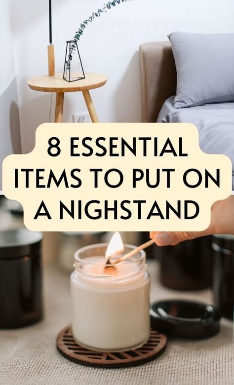 Side Table Decor Bedroom, Bedroom Side Table Ideas, Unusual Bedside Tables, Bedroom Nightstand Decor, Dresser Decor Bedroom, Bedside Table Styling, Nightstand Styling, Side Table Styling, Bedside Table Decor