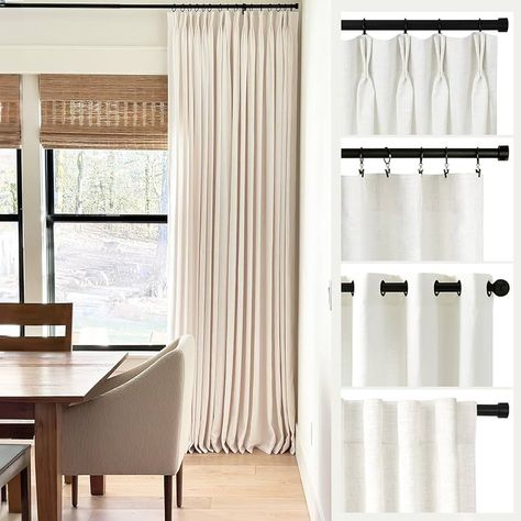 Amber Lewis x Loloi Honora Grey / … curated on LTK Sliding Glass Door Curtains Kitchen, Best Living Room Curtains, Shades On Sliding Glass Doors, Sliding Door Treatments, Kitchen Patio Door Curtain Ideas, Slide Door Curtains Ideas, Sliding Glass Door Window Treatments Living Room, Curtains On Sliding Glass Door, Sliding Back Door Curtain Ideas