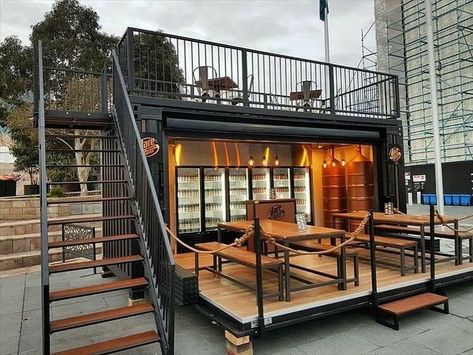 Shipping Container Restaurant, Shipping Container Cafe, Container Coffee Shop, Converted Shipping Containers, Shipping Container Design, Container Restaurant, Café Design, Container Cafe, Container Bar