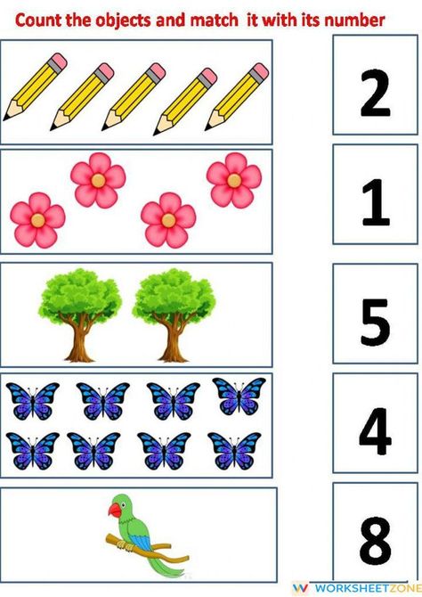 Math Counting Worksheets, Worksheet Number, Preschool Counting Worksheets, Counting Worksheet, Nursery Worksheets, Counting Activities Preschool, Preschool Activities Printable, Preschool Counting, Counting Worksheets