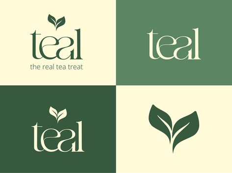 Herbal Tea Logo Design, Green Tea Branding, Tea Brand Logo Design, Herbal Tea Branding, Tea Shop Branding, Green Tea Packaging Design, Tea Logo Design Ideas, Green Packaging Design, Tea Leaf Logo