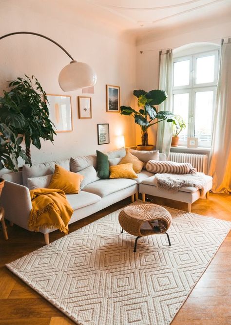 Zimmer Diy, Living Room Warm, Material Science, Yellow Interior, Decor Home Living Room, Apartment Inspiration, Living Room Decor Apartment, Boho Living Room, House Interior Decor