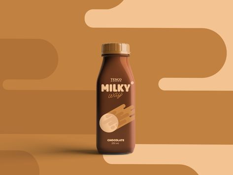 Chocolate milkshake by Ale Giorcelli Milk Packaging, Drinks Packaging Design, Creative Package Design, Chocolate Milkshake, Packaging Manufacturers, Milk Shakes, Creative Package, Easy Drinks, Beverage Packaging