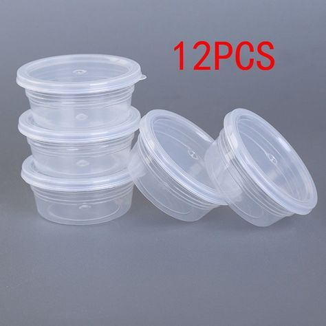 Slime Storage, Craft Storage Containers, Slime Containers, Slime Making, Plastic Containers With Lids, Clear Plastic Containers, Ball Storage, Clear Cups, Clear Slime