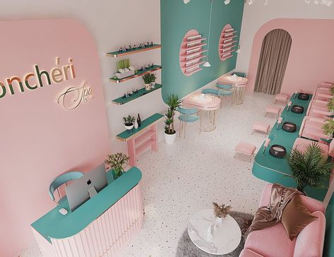 3D Shop Nails Model Free Download By Nguyen Phuong Trang Dog Cafe Interior Design, Ideas Decoracion Salon, Nails Model, Salon Interior Design Ideas, Pet Cafe, Cafe Idea, Cafe Inspiration, Salon Design Ideas, Hospitality Interior Design