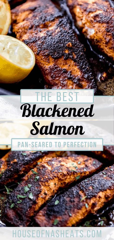 Blackened Salmon Blackened Salmon Recipes Pan Seared, Salmon Recipes Pan, Salmon Pan Seared, Salmon Recipe Pan, Blackened Salmon Recipes, Seared Salmon Recipes, Salmon Recipes Pan Seared, Grilled Salmon Recipes, Blackened Salmon