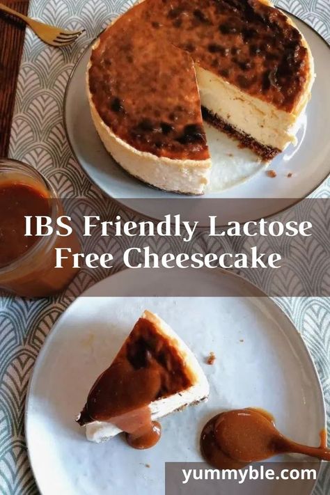 Lactose Free Cheesecake, Mexican Dessert Recipes Easy, Lactose Intolerant Recipes, Lactose Free Cream Cheese, Lactose Free Desserts, New York Cheesecake Recipe, Burnt Basque Cheesecake, Lactose Free Cheese, Low Fodmap Snacks