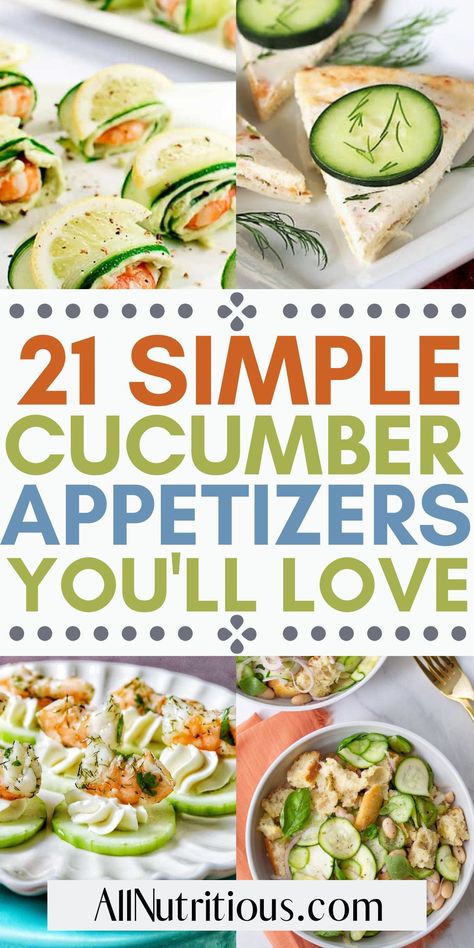 Cucumbers are the star of the show with these delicious recipes that are sure to satisfy your taste buds. If you are hosting a weeknight dinner or attending a potluck, look no further than these easy recipes and appetizer ideas. Ideas With Cucumbers, Watermelon Radish Salad, Cucumber Bites Appetizers, Salmon Appetizer Recipes, Cucumber Snacks, Smashed Cucumber Salad, Cucumber Appetizers, Salmon Appetizer, Cream Cheese Appetizer