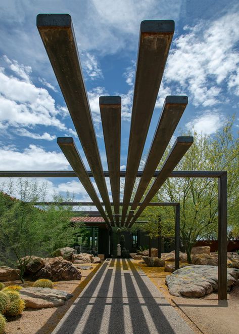 Building Trellis, Trellis Architecture, Shade Trellis, Cave Creek, Aluminum Pergola, Landscape Architecture Design, Desert Homes, Pergola Plans, Shade Structure