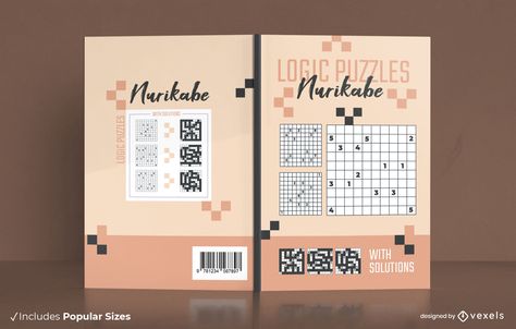 Puzzle Book Cover, Graphic Office, Posters Layout, Back Cover Design, Modern Words, Free Puzzles, Book Cover Template, Best Book Covers, Cover Templates