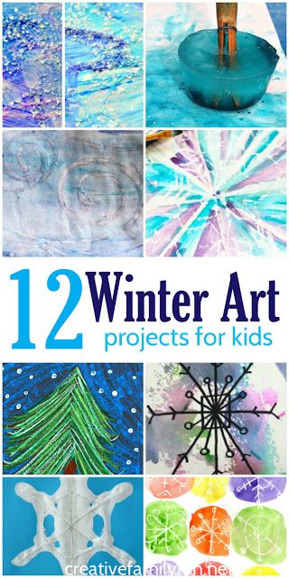 Explore all the sights, sounds, and colors of winter with one of these fun and beautiful winter art projects for kids. You'll want to make them all. #kidart #winter #CreativeFamilyFun Winter Art Work For Kids, Winter Classroom Art Projects, Snow Day Art Projects For Kids, Winter Craft Elementary, Winter Art Projects Kindergarten, Winter Crafts Elementary School, Winter Craft Elementary School, 2nd Grade Art Projects Winter, Kids Winter Crafts For School