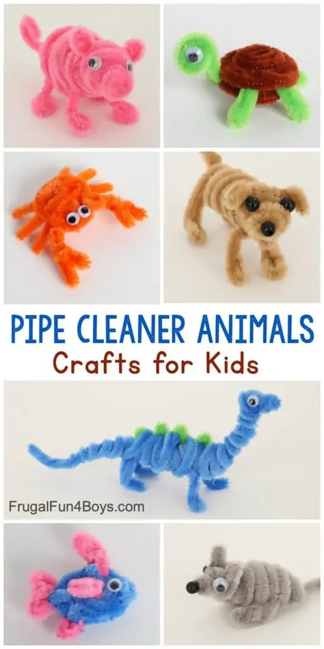 Pipe Cleaner Animals, Things For Kids, Pipe Cleaner Crafts, Crafts Easter, Animal Crafts For Kids, Make Do, Camping Crafts, Craft For Kids, Childrens Crafts