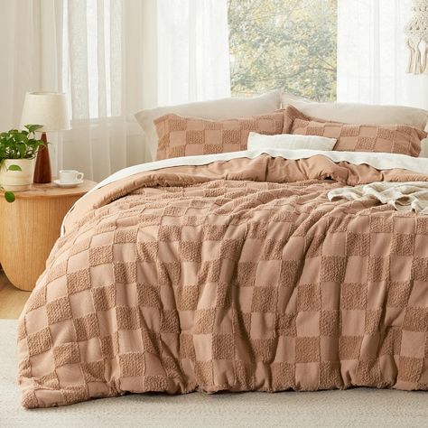 White and brown bedroom