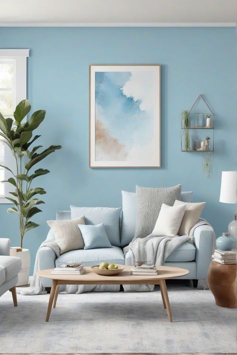 "Experience the calming essence of Morning Sky Blue (2053-70) in your daily routine for refreshing interior design inspiration in 2024. Dive into elegant decor ideas!" #Ad #homedecor #homedesign #wallpaints2024 #Painthome #interiorarchitecture Wall Colors Green Living Room Colors
Bright Living Room Colors
Apartment Renovation
Living room Remodeling
Modern Paint Colors
2024 Blue Wall Accent Living Room, Drawing Room Paint Color Ideas, Living Room Wall Colors 2024, Pastel Color Interior Design, Sky Blue Living Room, Sky Blue Paint Colors, Blue Wall Decor Living Room, Blue Drawing Room, Drawing Room Colour