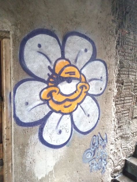 Graffiti Art Flowers, Flower Graffiti Art, Grafitti Drawings Design, Plant Graffiti, Wall Graffiti Art, Funky Graffiti, Flower Graffiti, Graffiti Flowers, Graff Art