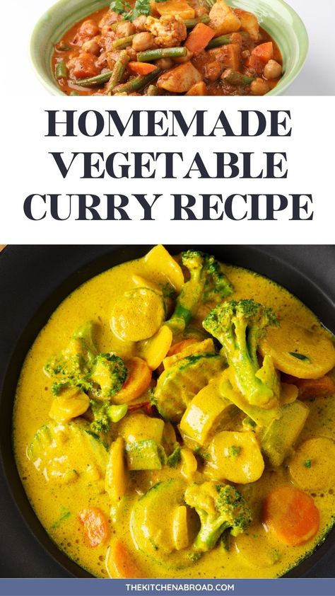 Discover the art of Indian cuisine with an easy-to-follow vegetable curry. This authentic recipe combines a medley of vegetables, aromatic spices, and coconut milk, creating a rich and creamy dish bursting with vibrant flavors. Delight in a comforting, plant-based culinary experience. Indian Sides Vegetable, Marrow Recipe Ideas Vegetarian, Easy Vegetable Curry Recipes, Easy Veggie Curry, Veg Curry Recipes Vegetarian, Coconut Curry Vegetables, Healthy Vegetarian Indian Recipes, Veggie Coconut Curry, Curry Vegetables Recipe