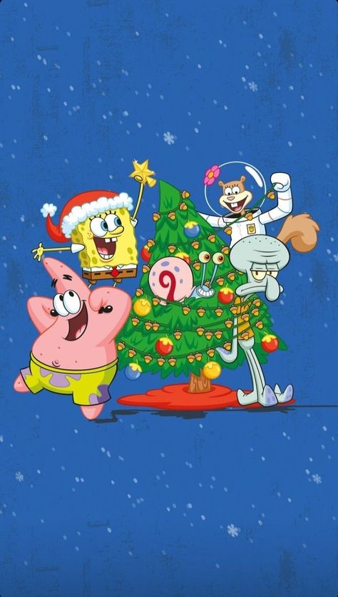 Christmas Wallpaper Spongebob, Spongebob Christmas Wallpaper, Sponge Bob Wallpaper, Spongebob Halloween, Funny Christmas Wallpaper, Wallpaper Spongebob, Spongebob Christmas, Christmas Wallpaper Iphone Cute, Spongebob Drawings