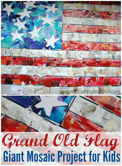 Paper Mosaic Art, Patriotic Kids, Group Art Projects, Flag Crafts, Paper Mosaic, Collaborative Art Projects, Auction Projects, Patriotic Art, Mosaic Art Projects