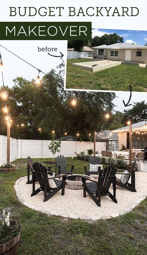 Diy Budget Backyard, Diy Patio Ideas, Cheap Backyard, House Simple, House Farmhouse, Diy Budget, Backyard Renovations, Backyard Remodel, Budget Patio