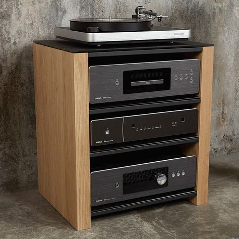 Hifi Cabinet Ideas, Audio Racks, Vinyl Lp Storage, Audiophile Room, Hifi Room, Hifi Rack, Hifi Stand, Hifi Furniture, Audio Cabinet