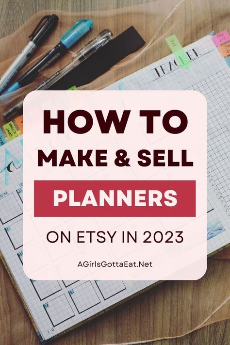 How to make and sell planners on Etsy in 2023 How To Start A Printable Etsy Shop, Making Planners To Sell, Selling Digital Planners On Etsy, Creating A Planner To Sell, Selling Planners On Etsy, How To Make Planners To Sell, Sell Printables, Selling Printables, Starting An Etsy Business